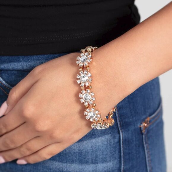 paparazzi Jewelry - Paparazzi Jewelry Accessories - Premium Perennial - Gold Bracelet - Vintage